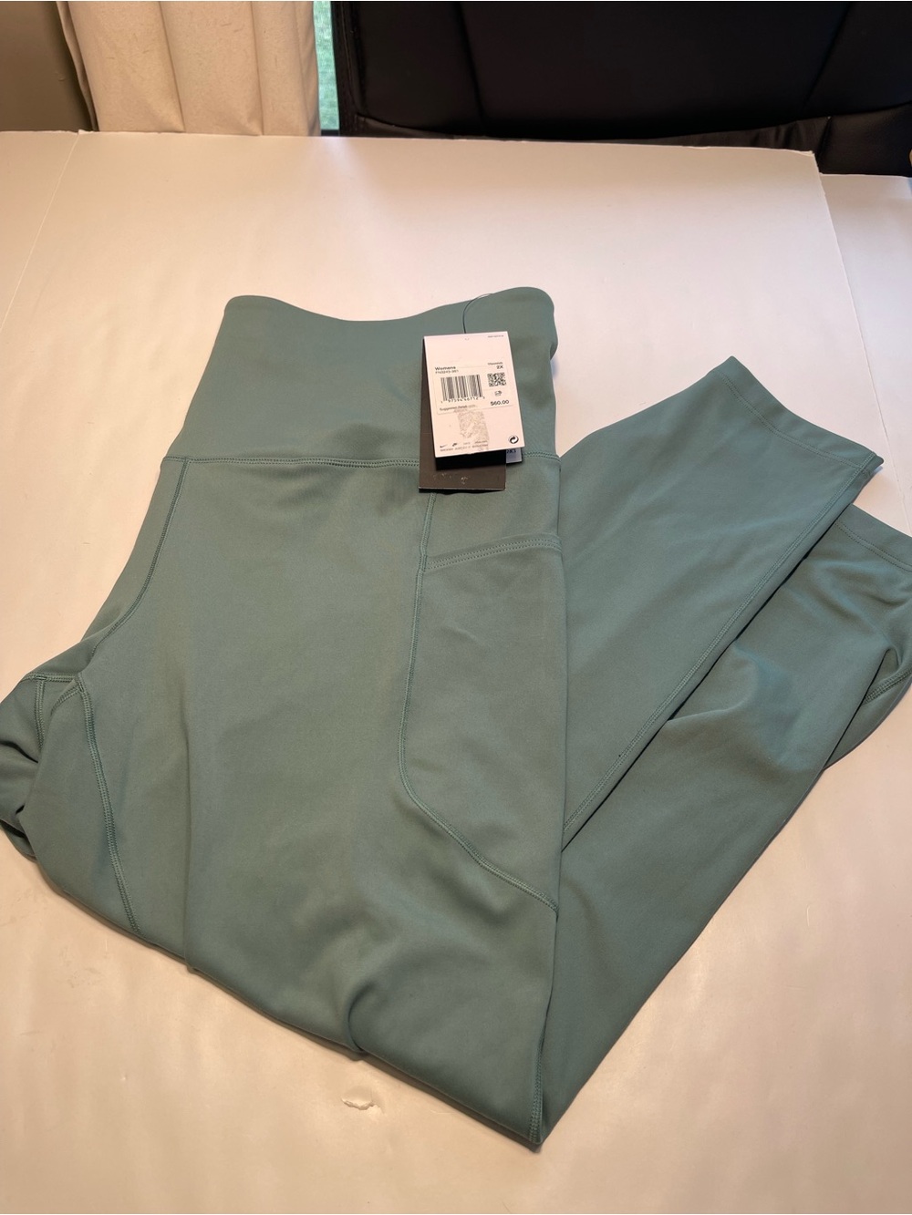 Nike One Women’s Pocketed 7/8 Ankle Leggings Green Plus Size 2X New - Picture 5 of 6